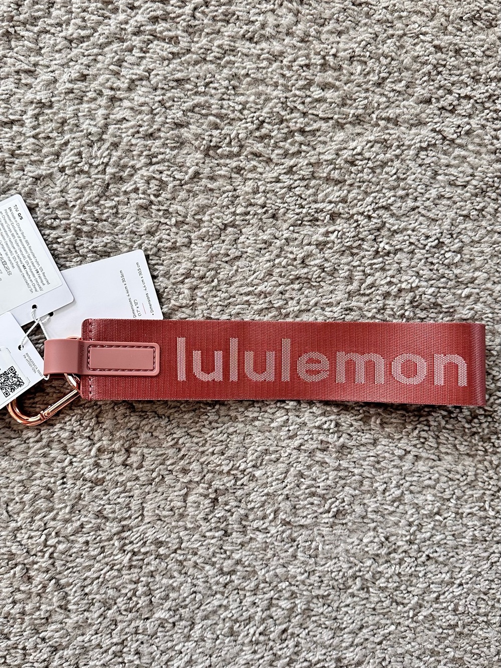 Lululemon Never Lost Keychain in Limited EditionSold Out Color Red Clay/Rockwood